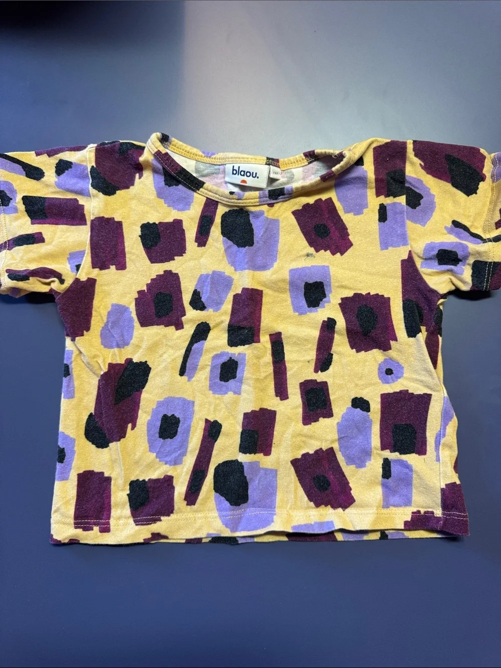 Kids Yellow Abstract Print Tee